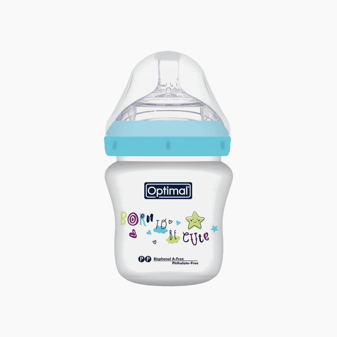 Optimal Mamilla Extra Neck Double Anti-Colic Feeding Bottle 210ml 0M+ Assorted