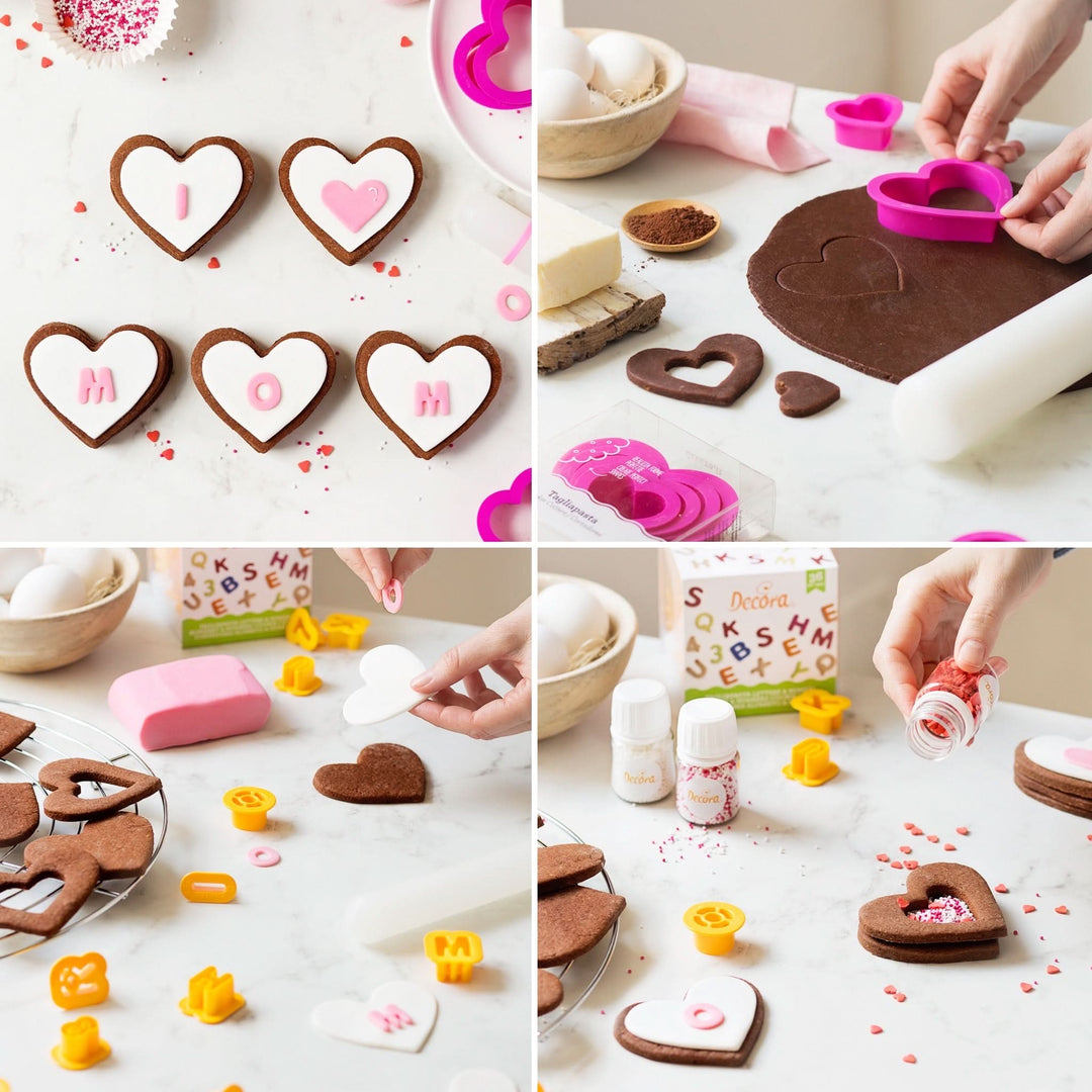 Decora 36 Cookie Cutters Alphabet &amp; Numbers Cookie Cutters - HUNA