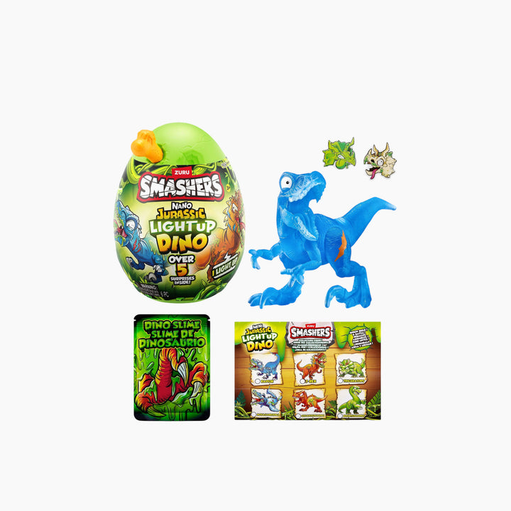 Zuru Smashers Nano Jurassic Light-Up Dino Egg with five surprises