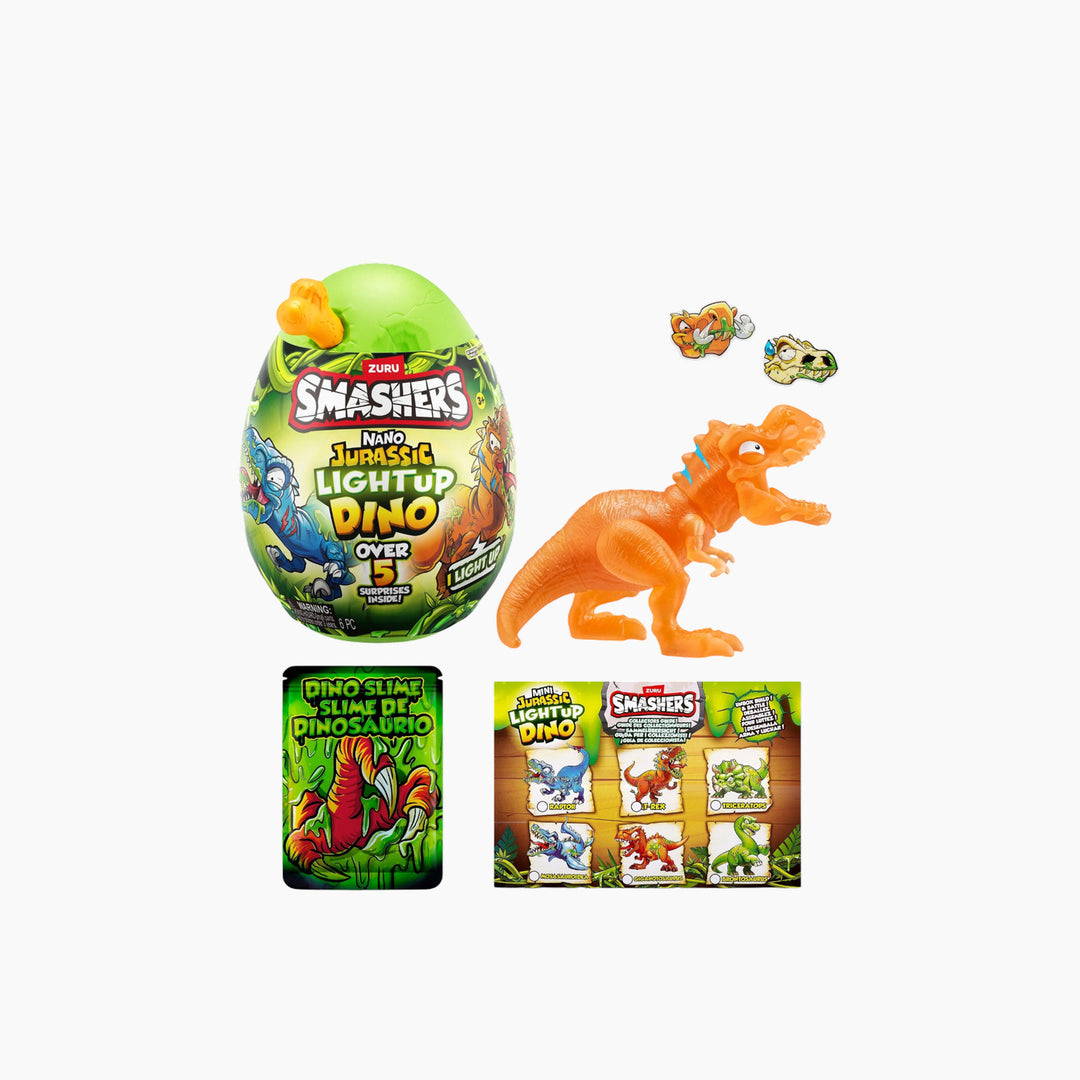 Zuru Smashers Nano Jurassic Light-Up Dino Egg with five surprises