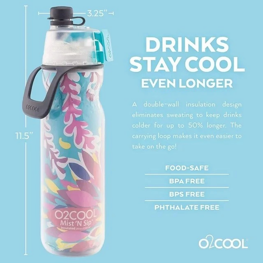 O2Cool Mist N Sip Insulated Water Bottle