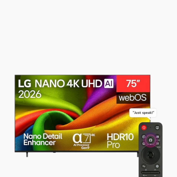 LG 75 inch  NANO 4K UHD AI NU84 Smart TV 2026