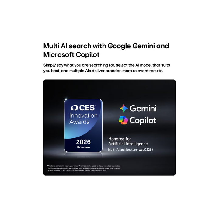 LG 75 inch QNED AI Mini LED QNED70 4K Smart TV 2026