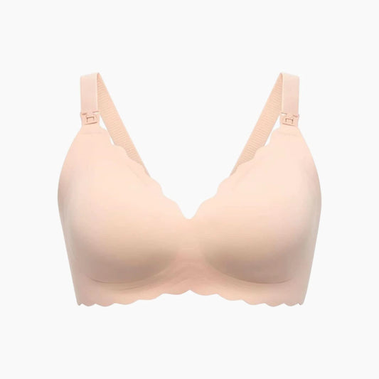 Momcozy Seamless Support Floral Nursing Bra with Jelly Strip