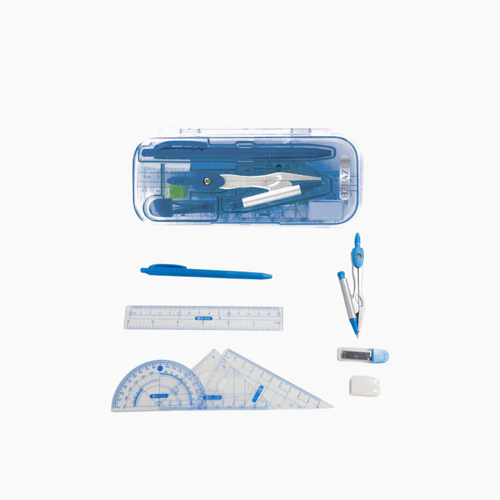 Bazic Bright Color 9-Piece Math Tool Set