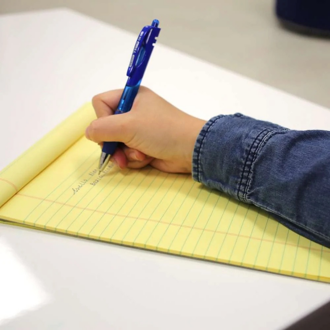 Bazic 50-Count 5" x 8" Canary Jr. Perforated Writing Pads 2-Pack
