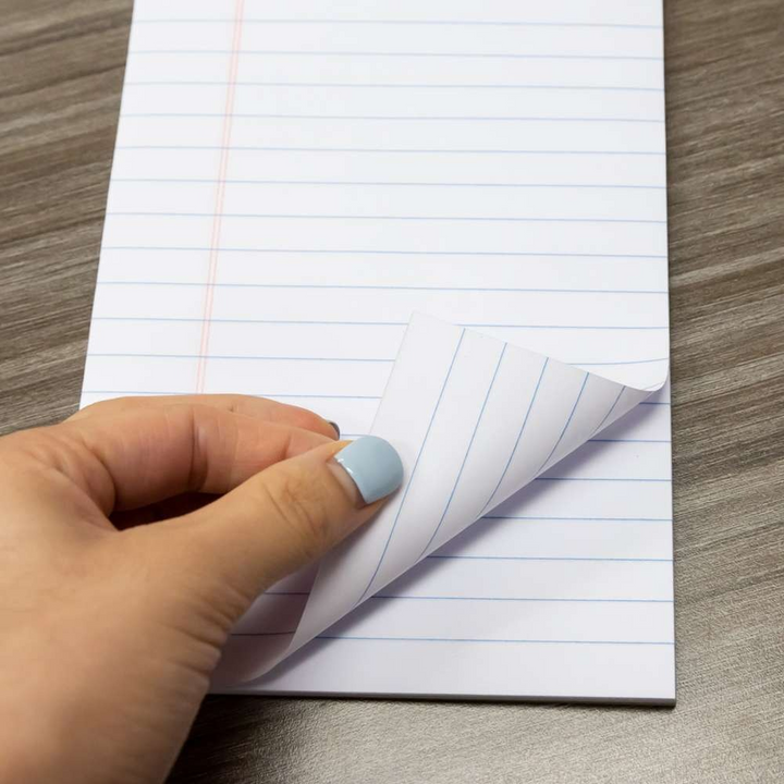 Bazic 50-Count 5" x 8" White Jr. Perforated Writing Pads 2-Pack