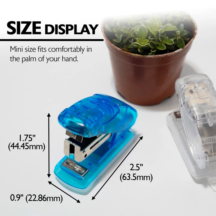 Bazic Mini Standard Stapler with 500-Count Staples - 26/6
