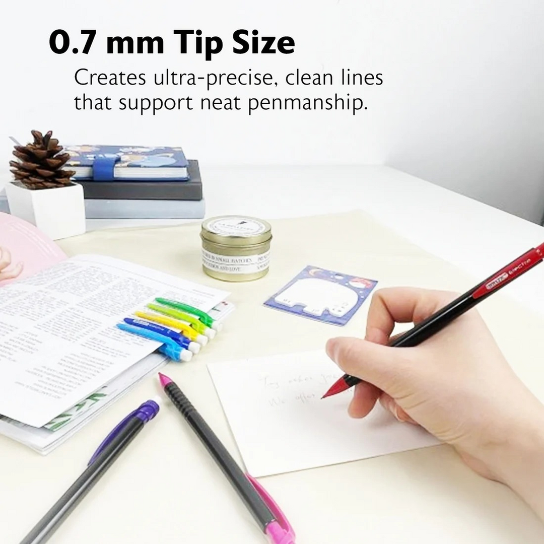 Bazic Electra Noir 0.7mm Mechanical Pencil 8-Pack