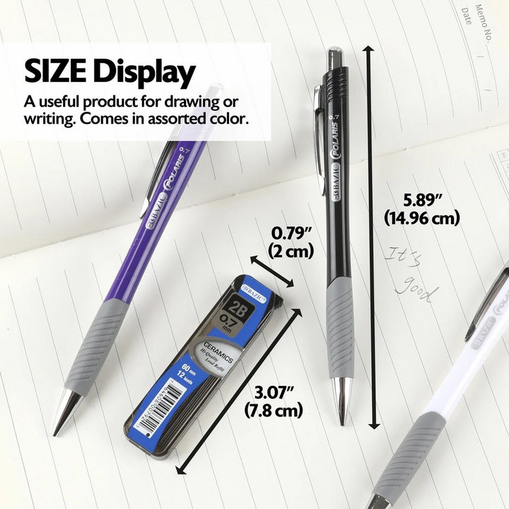 Bazic Polaris 0.7mm Mechanical Pencil With Ceramic High-Quality Lead