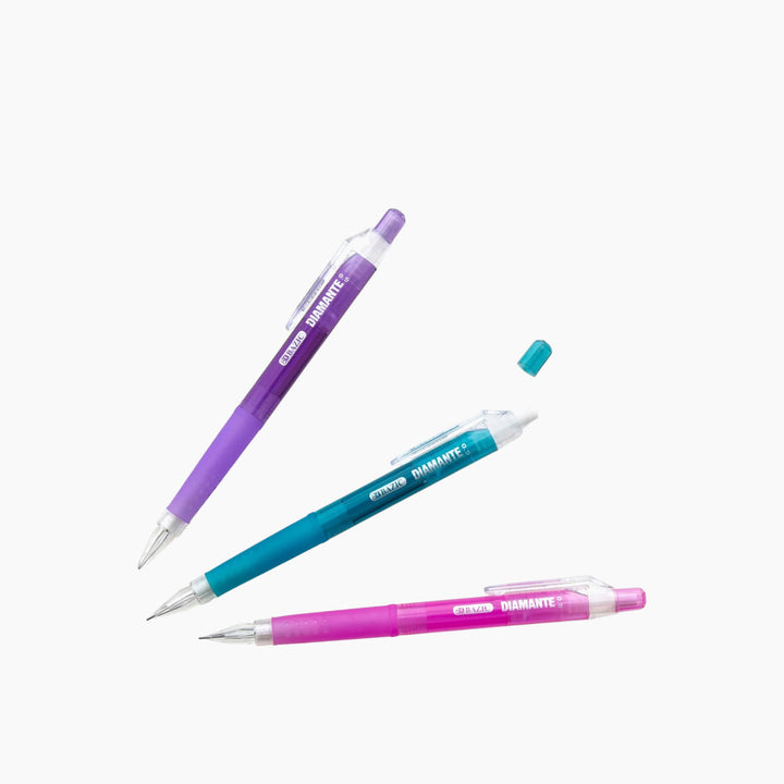 Bazic Diamante 0.5mm Mechanical Pencil With Grip 3-Pack