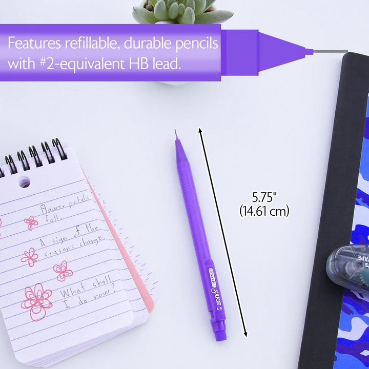 Bazic Saige Serena 0.7mm Mechanical Pencil 4-Pack
