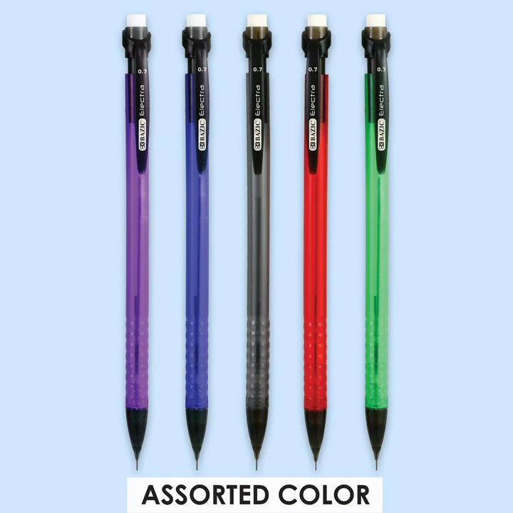 Bazic Electra 0.7mm Mechanical Pencil 5-Pack