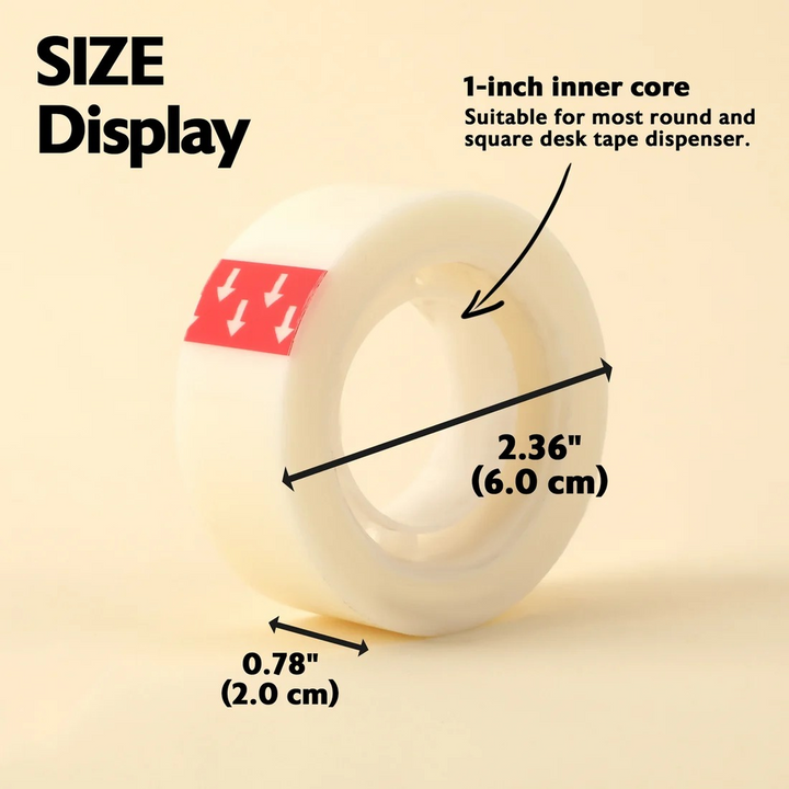 Bazic 3/4" x 800" Invisible Tape Refill 3-Pack
