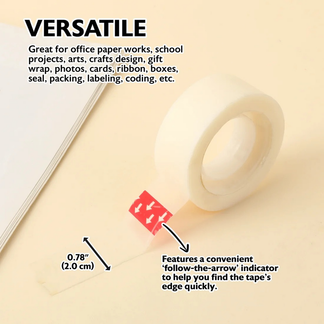 Bazic 3/4" x 800" Invisible Tape Refill 3-Pack
