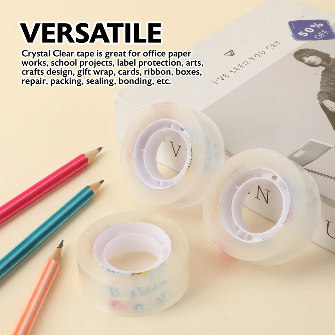 Bazic 3/4" x 1000" Crystal Clear Tape Refill 3-Pack