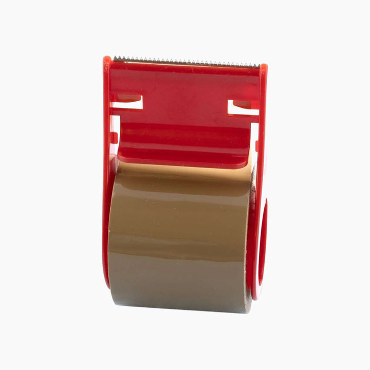 Bazic 1.88" x 800" Tan Packaging Tape With Dispenser
