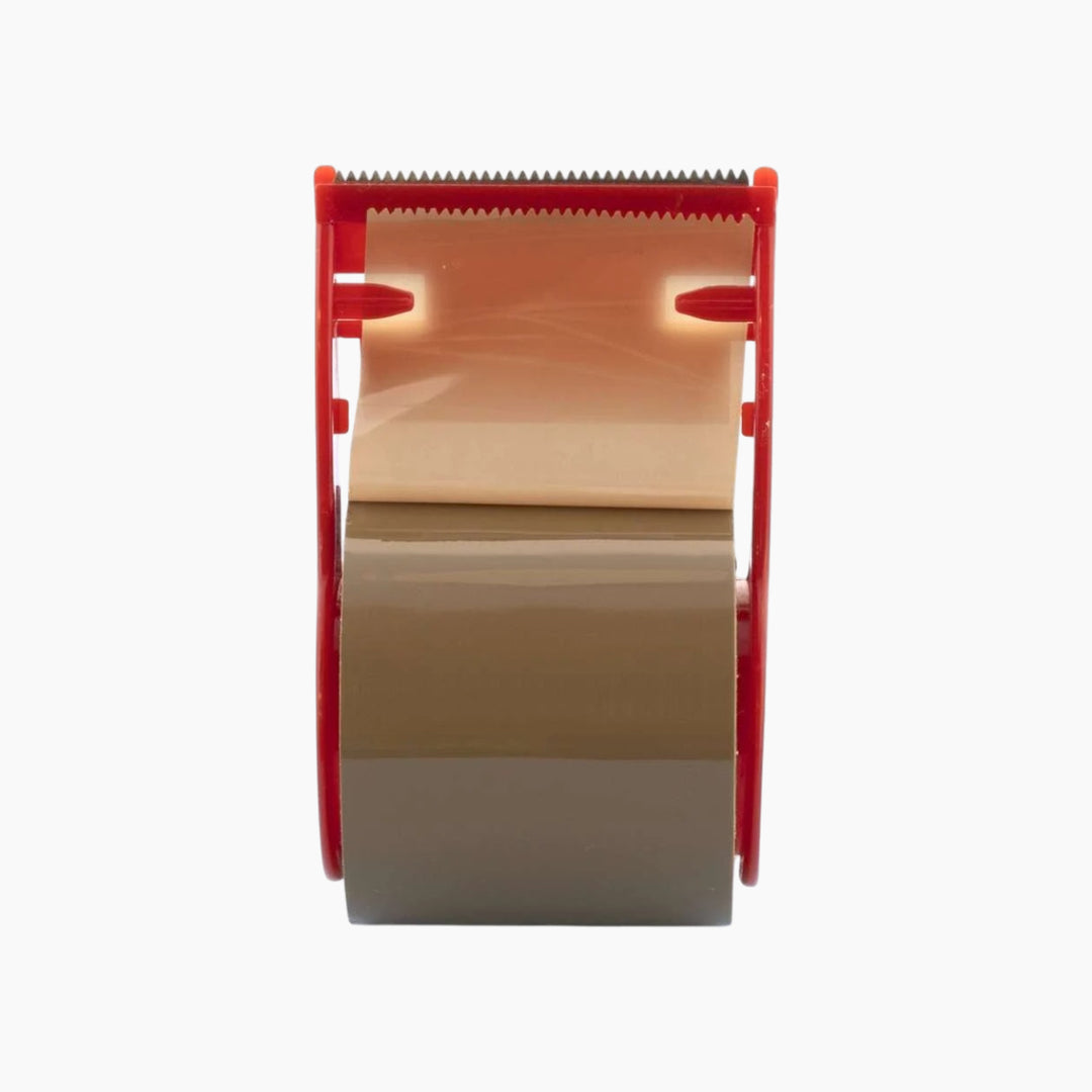 Bazic 1.88" x 800" Tan Packaging Tape With Dispenser