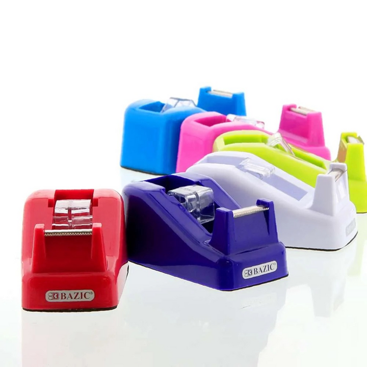 Bazic Mini 1" Core Desktop Tape Dispenser With 3 Tape Refills - 3/4" x 500"