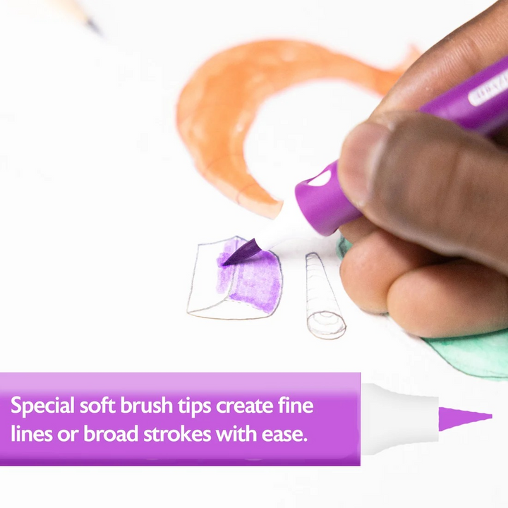 Bazic 12 Colors Brush Markers