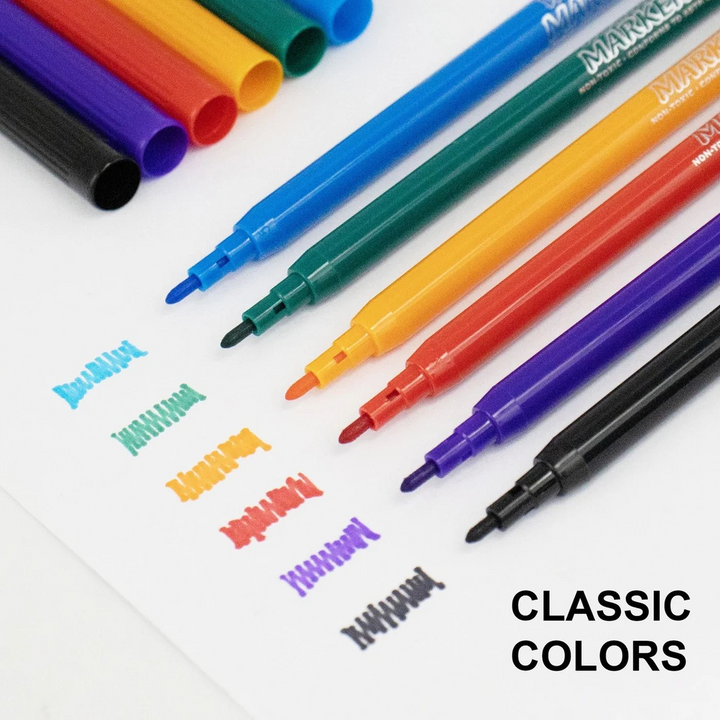 Bazic 20 Colors Fine Line Washable Markers