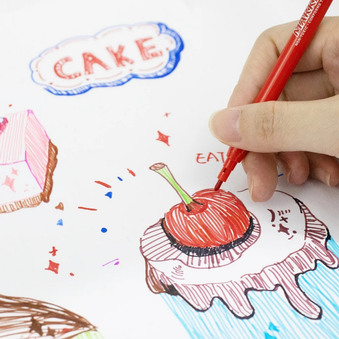 Bazic 20 Colors Fine Line Washable Markers