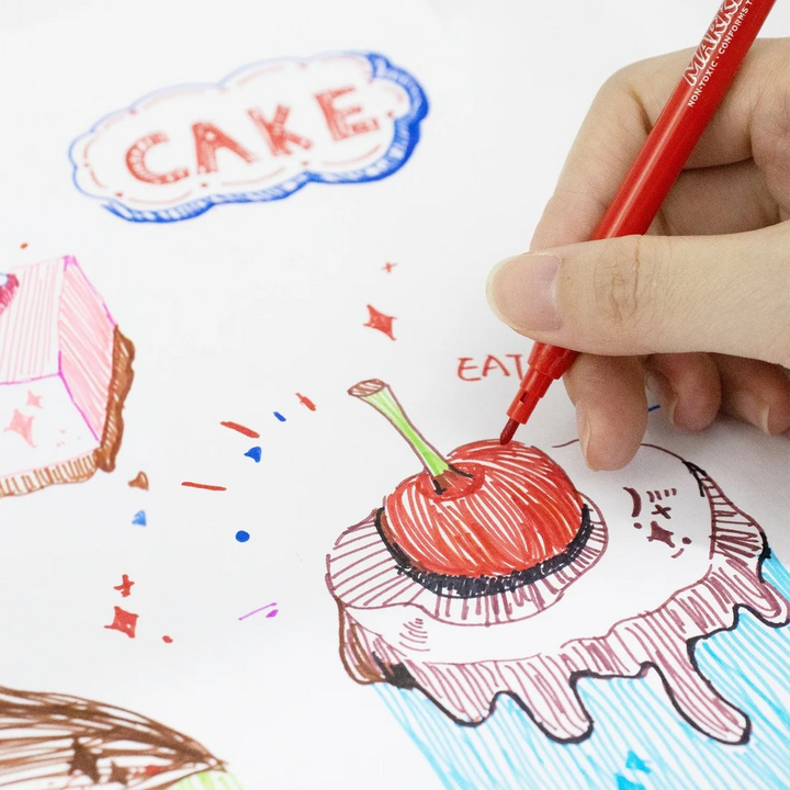 Bazic 20 Colors Fine Line Washable Markers