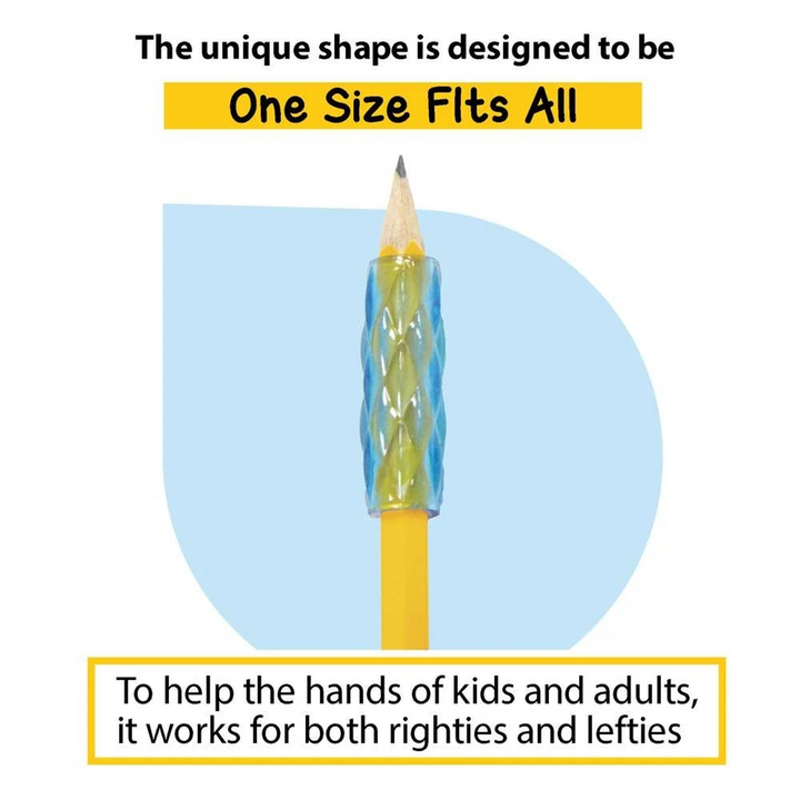 Bazic Assorted Color &amp; Shape Gel Pencil / Pen Grip 8-Pack