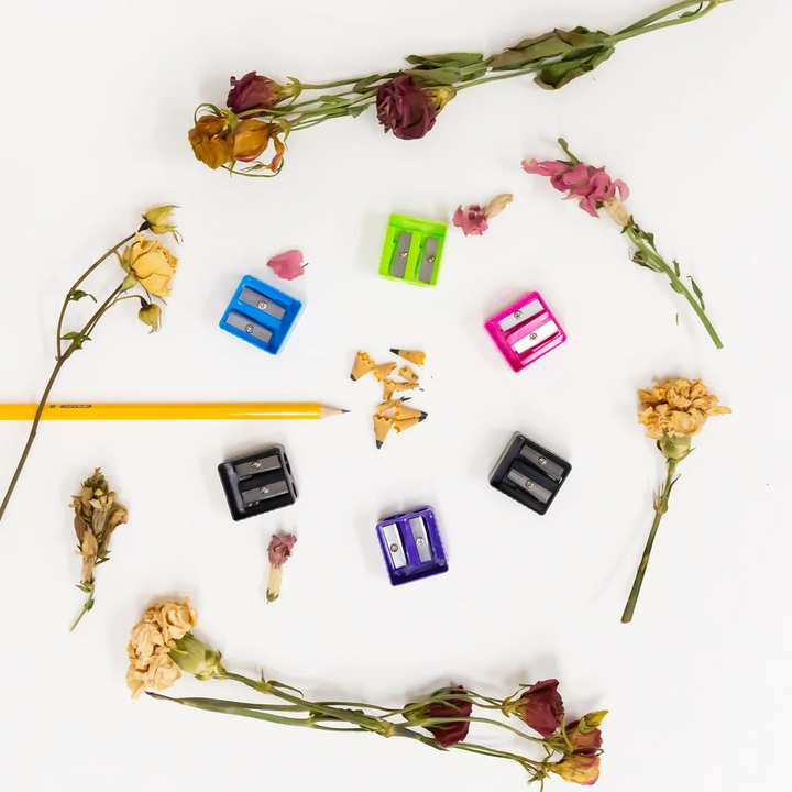 Bazic Cora Dual Hole Square Sharpener 6-Pack