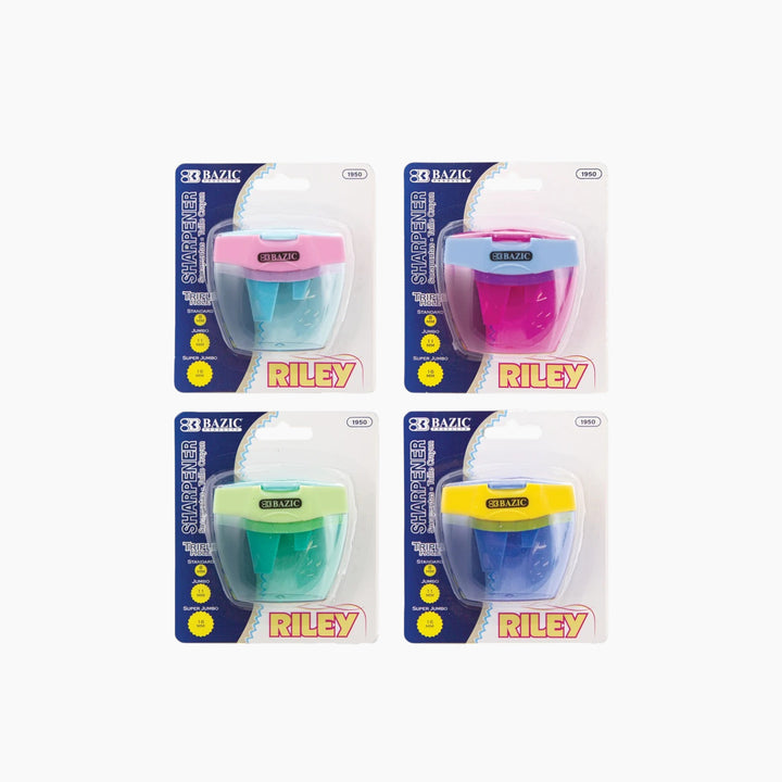 Bazic Riley Triple Hole Sharpener With Receptacle