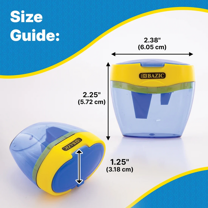 Bazic Riley Triple Hole Sharpener With Receptacle
