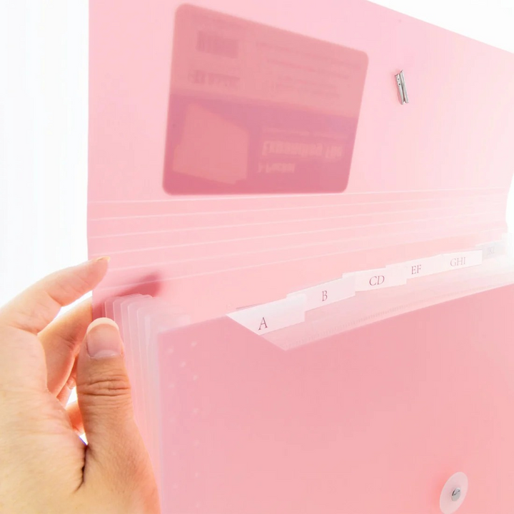 Bazic Pastel Edition 7-Pocket A4/Letter Size Poly Expanding File