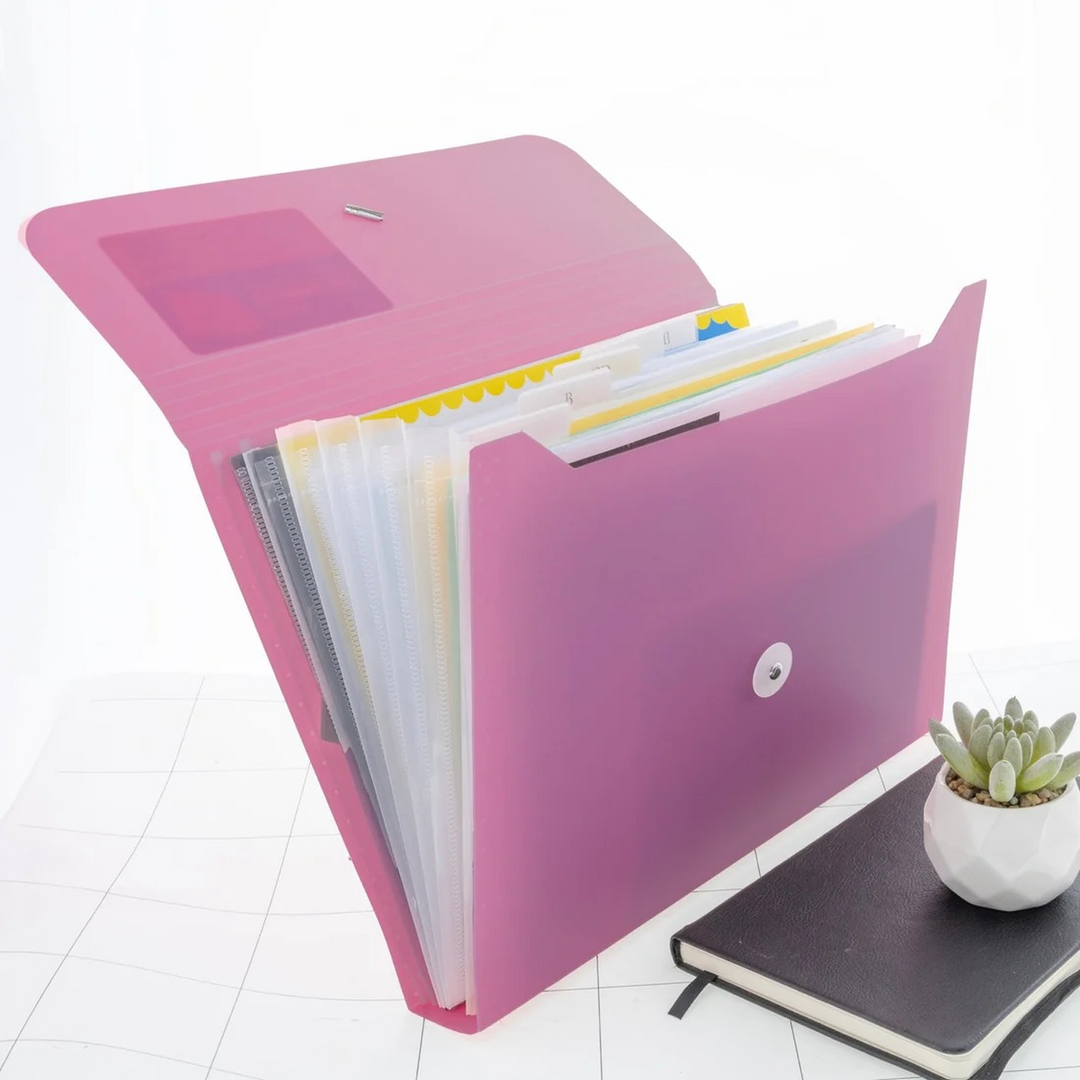 Bazic Morandi Edition 13-Pocket A4/Letter Size Poly Expanding File
