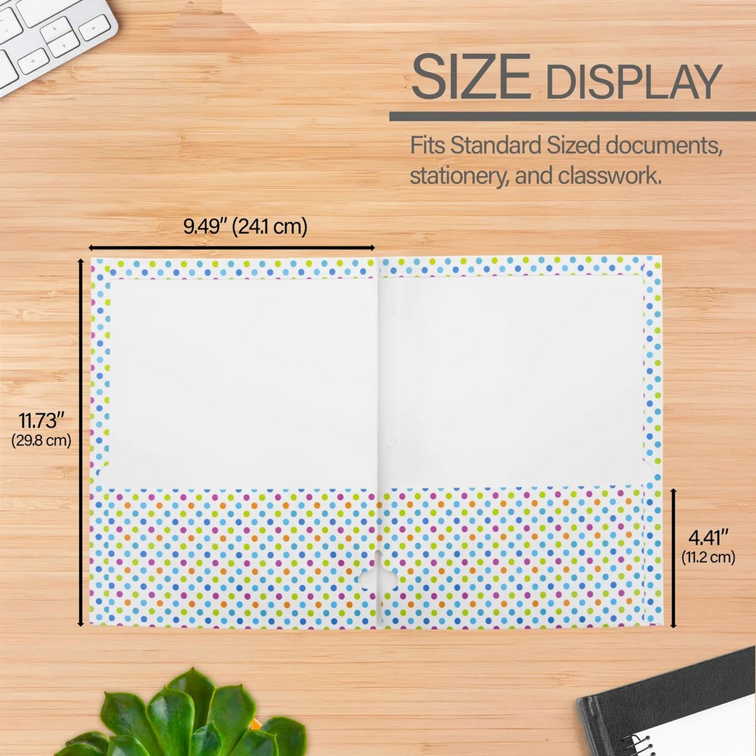 Bazic Polka Dot 2-Pocket Portfolios