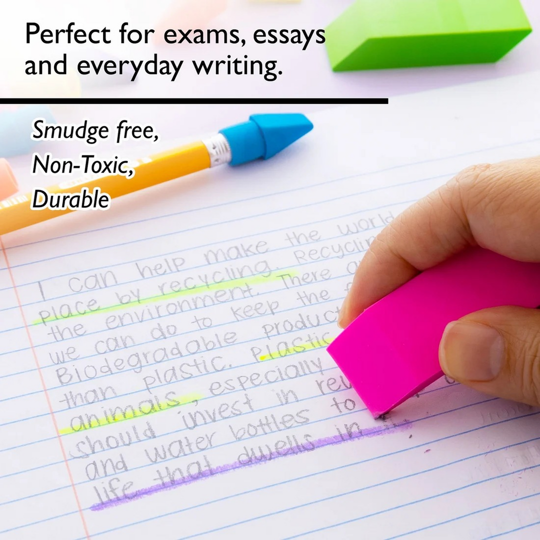 Bazic Neon Eraser Sets 15-Pack