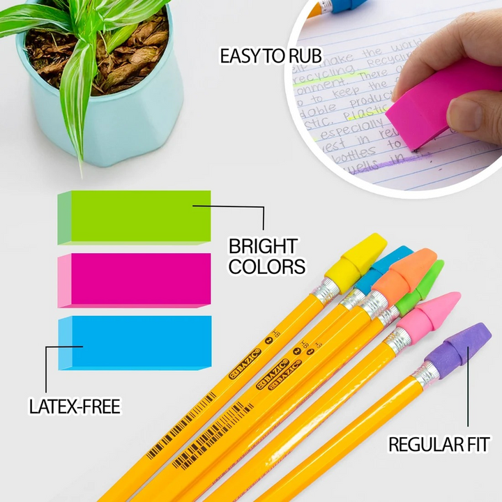 Bazic Neon Eraser Sets 15-Pack