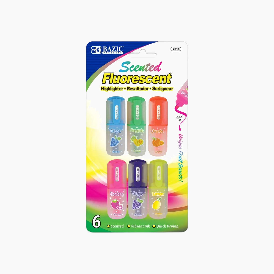 Bazic Fruit Scented Mini Highlighters 6-Pack