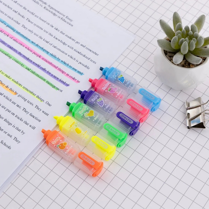 Bazic Fruit Scented Mini Highlighters 6-Pack