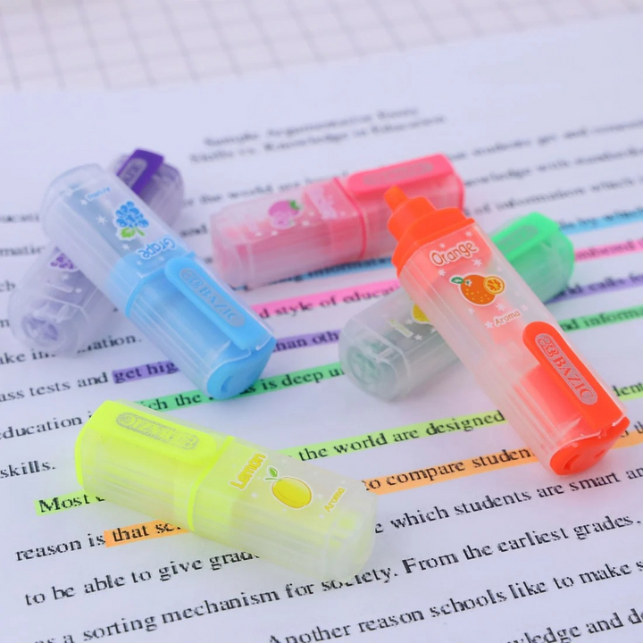 Bazic Fruit Scented Mini Highlighters 6-Pack