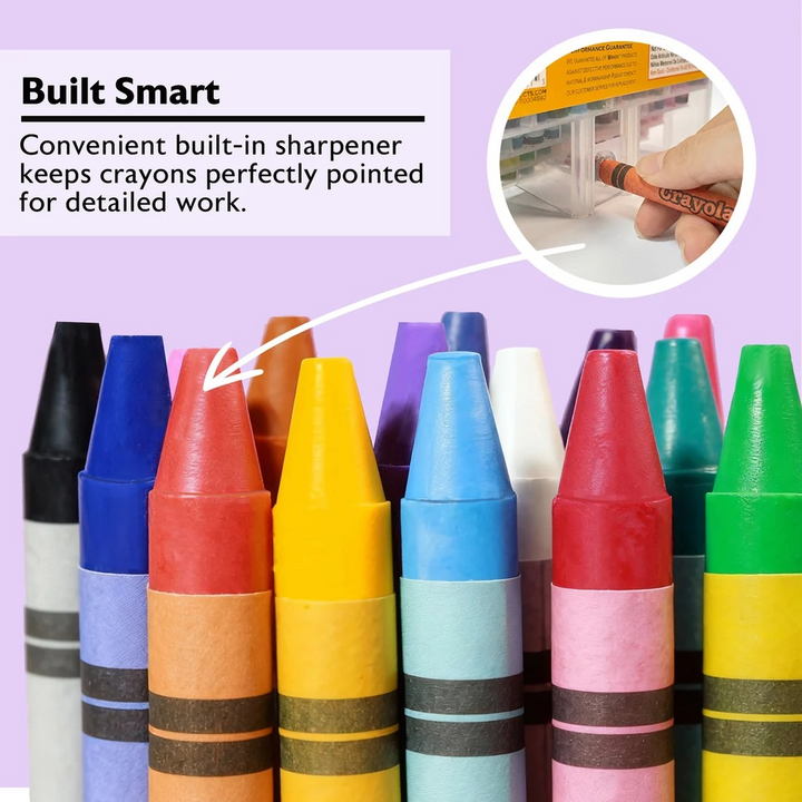 Bazic 64-Count Premium Crayons With Sharpener
