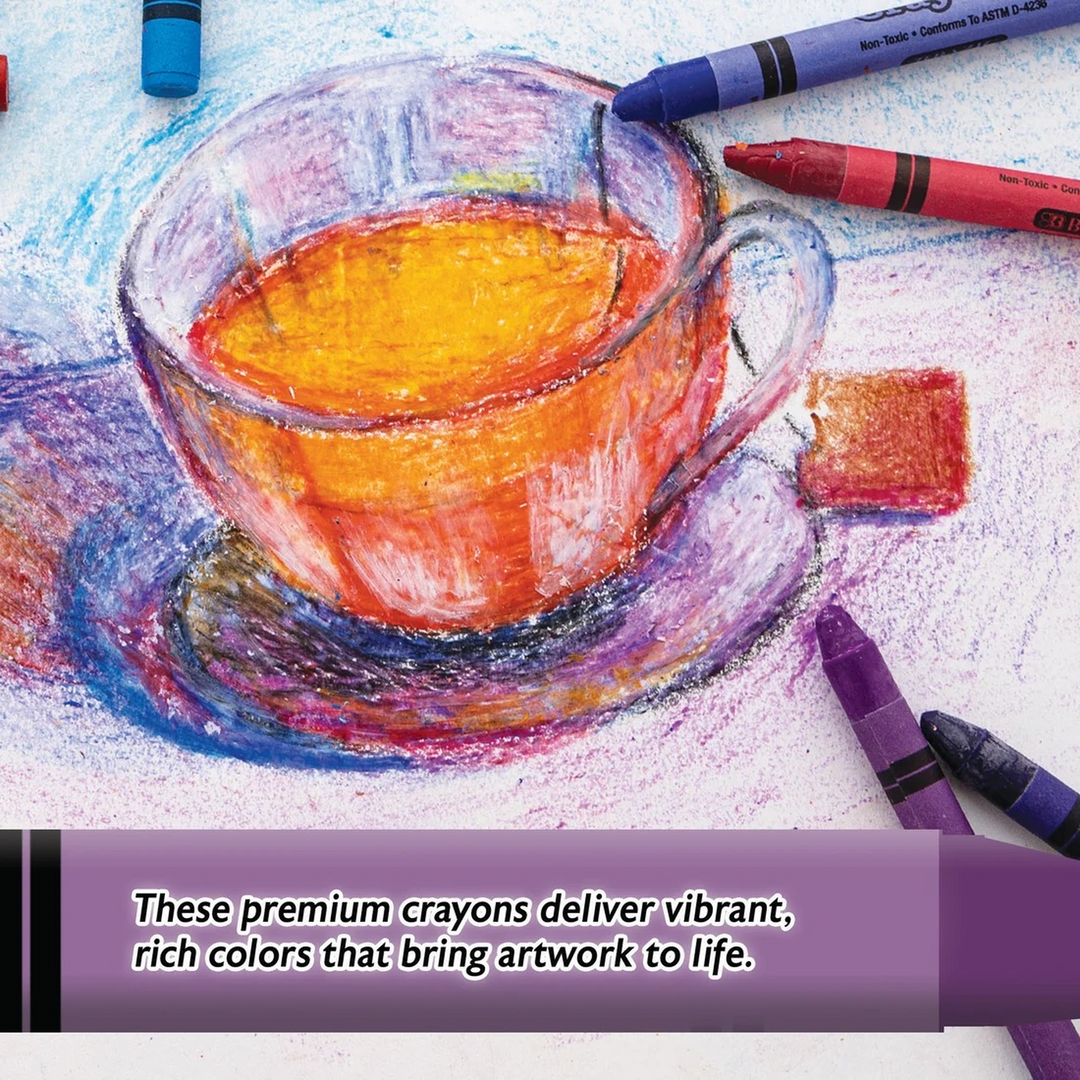 Bazic 64-Count Premium Crayons With Sharpener