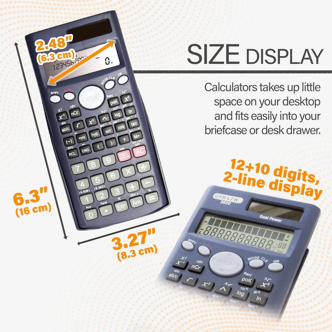 Bazic 240 Function Scientific Calculator With Slide-On Case