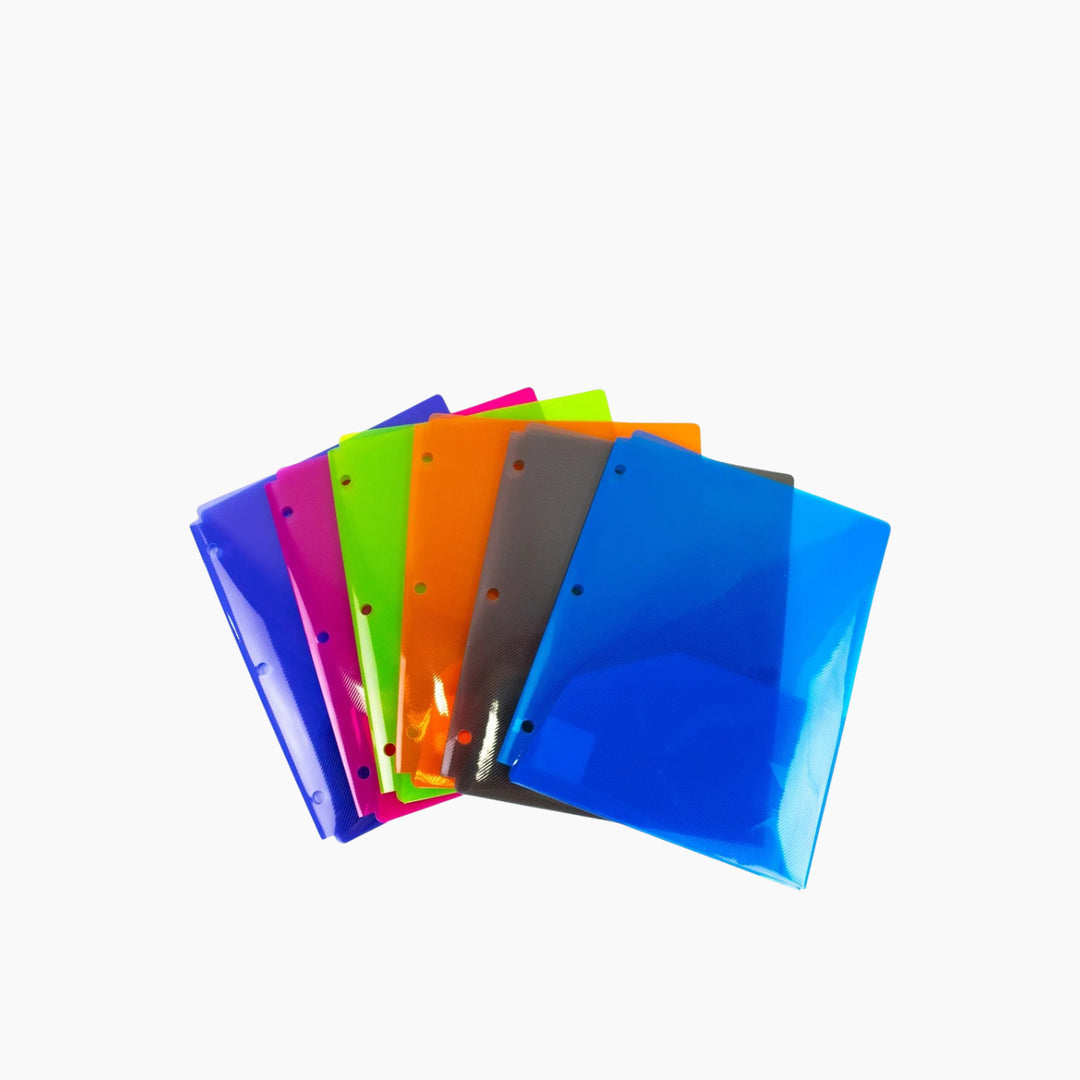 Bazic Translucent 2-Pocket Poly Portfolio