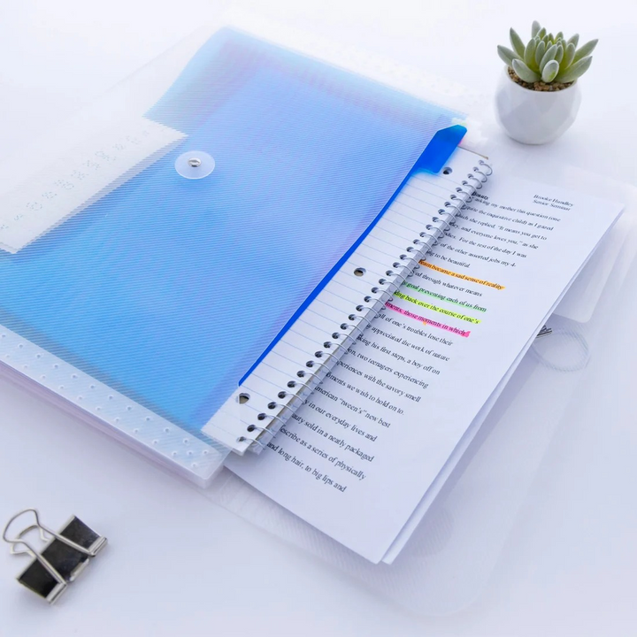 Bazic Rainbow 7-Pocket A4/Letter Size Poly Expanding File