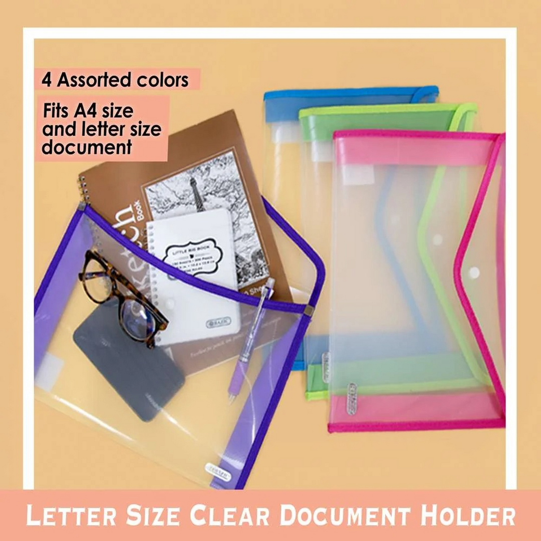 Bazic V-Flap Clear A4/Letter Size Document Holder