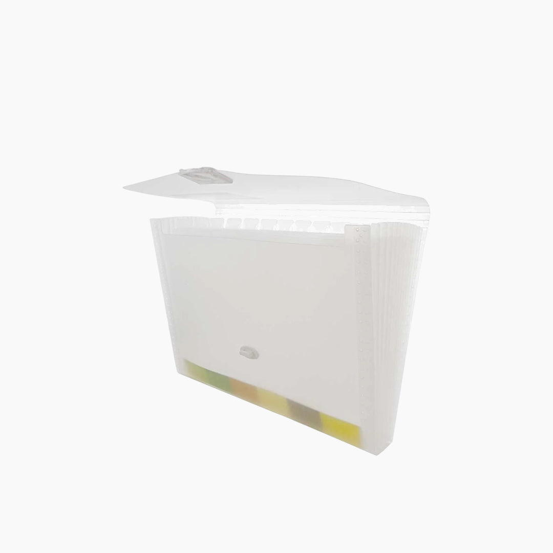 Bazic Translucent 13-Pocket Letter Size Poly Expanding File