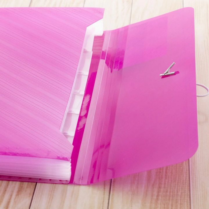 Bazic Translucent 7-Pocket A4/Letter Size Poly Expanding File