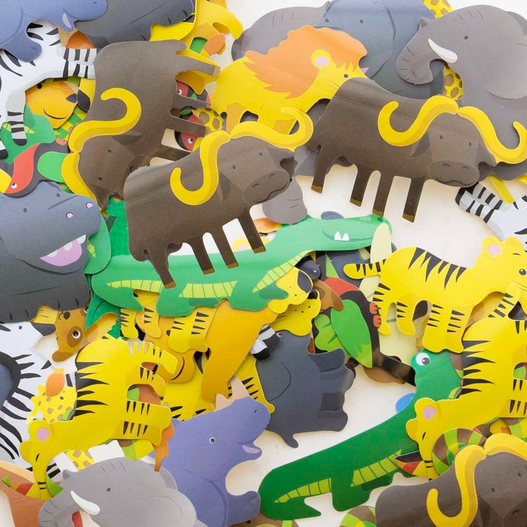 Bazic Animal Series Assorted Stickers 80-Pack