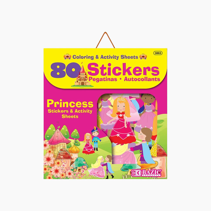 Bazic Princess Series Assorted Sticker 80-Pack