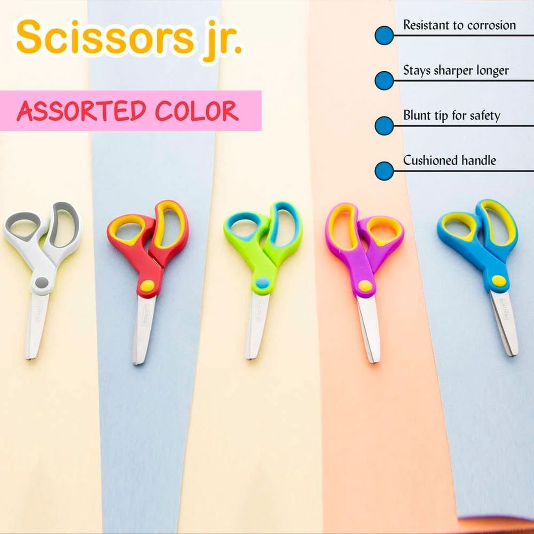Bazic 5" Soft Grip Blunt Tip Stainless Steel Scissors